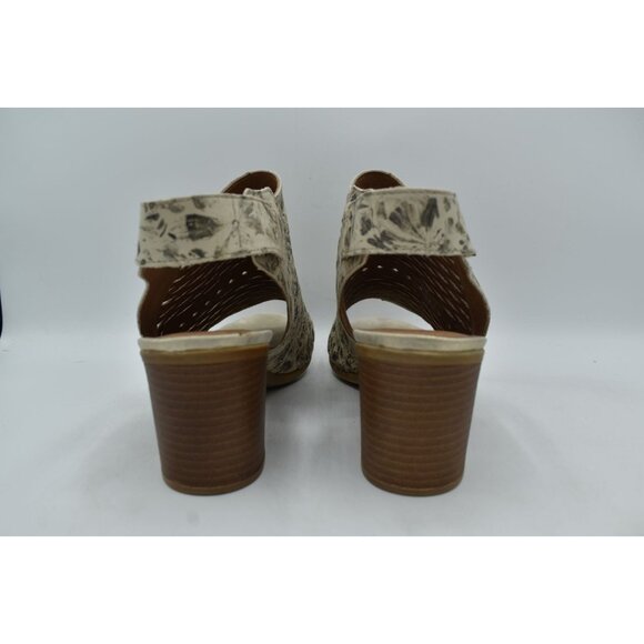 Remonte EU 41 US 9.5 Maryjane 70 Leather Perforated Metallic Heeled Sandals - Picture 9 of 16